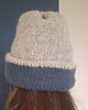 czapki damskie Czapka Fluffy podwójna z alpaki jeans - jasno szara 5