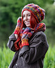 czapki damskie Czapka MERINO Smile "Przygaszone Czerwienie" + podszewka BAWEŁNA 4