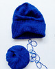 czapki damskie Na drutach "blue sky"80%merino 20%kaszmir 8