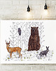 grafiki i ilustracje Zwierzaki leśne- Leśna rodzina- grafika- ilustracja- plakat 1