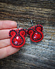 kolczyki soutache Czerwono-czarne kolczyki soutache 3