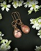 kolczyki wire wrapping Kolczyki z rodonitem 8