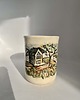 kubki Kubek ceramiczny ręcznie malowany domek z ogrodem 4