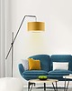 lampy podłogowe Czarna lampa stojąca na wysięgniku do salonu BILBAO 1