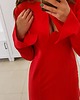 sukienki mini damskie RED LIPSTICK czerwona sukienka mini z wełny 5