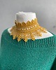 chokery Koronkowy złoty choker 1