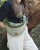 saszetka nerka Nerka "Haru" zielona khaki  bawełniana z ekoskórą 6