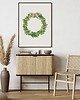 plakaty Plakat Swiąteczny Wianek na ścianę A3 Minimalistyczny bożonarodzeniowy 2