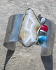 bransoletki wire wrapping Połsurowy chalcedon   - BRANSOLETA MANKIET - CUFF 1
