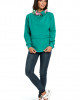 bluza bez kaptura damska Bluza z wysokim kołnierzem - zielona (B-084) 2
