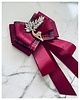 broszki Brosza  / Krawat w kolorze burgund  z Reniferem Exclusive 2