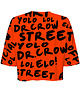 t-shirt damskie DR.CROW T-shirt Krótki CROP Dr.Crow Orange 1