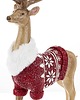 dekoracje świąteczne Figurka jeleń w czerwonym sweterku 47,5x26x9 cm 3
