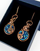 kolczyki wire wrapping Kolczyki z druzą z żywicy 9