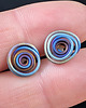 kolczyki wire wrapping Tytanowy wir 2