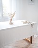 obrusy i serwetki Lniany obrus z listwą  heavy linen PURE WHITE 3