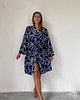 szlafroki damskie Szlafrok narzutka kimono w paski 1