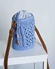 torebki mini Kuferek Mia, niebieski, rafia, handmade 4