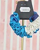 gumki do włosów XS mini mała gumka dla dzieci do włosów jedwab naturalny scrunchie niebieska 2
