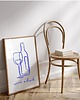 plakaty PLAKAT wino, niebieska grafika, wine o clock, ozdoba do kuchni 2