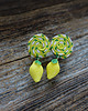 klipsy Cytrynki- letnie klipsy soutache 1