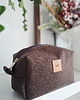 kosmetyczki Kosmetyczka z czekoladowej 'lnianej' plecionki 1