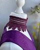 chokery Purpurowy koronkowy vintage naszyjnik 7