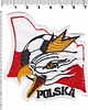 naszywki na ubrania Naszywka naprasowanka ORZEŁ Z FLAGĄ termo haft POLSKIE 7,5x7,8cm 1