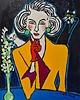 obrazy Obraz  fowizm dama z kotami dwa oblicza 1
