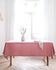 obrusy i serwetki Lniany obrus z listwą heavy linen DUSTY PINK 1