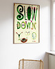 plakaty Plakat  SLOW DOWN grafika ślimak BALANS PRACA ilustracja do domu 2