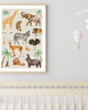 obrazy i plakaty PLAKAT do pokoju dziecka, zwierzęta Afryki, safari ilustracja 3