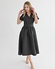 sukienki midi damskie Lniana Sukienka JASMINE DEEP BLACK 4
