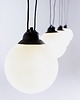 lampy wiszące Lampa nowoczesna wisząca GLASS HANGMAN 4 mleczne klosze kulki 4
