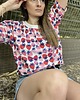 t-shirt damskie T- shirt Damski oversize -truskawki na ecru 1