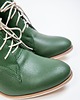 botki damskie BOTKI NA 5 CM KLOCKU - SKÓRA NATURALNA - MODEL 482 - KOLOR CIEMNY ZIELONY 3