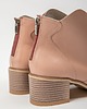 botki damskie BOTKI KWOBOJKI NA 5 CM KLOCKU - SKÓRA NATURALNA - MODEL 483 - K. PUDROWY RÓŻ 5