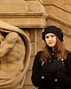 czapki damskie Klasyczny beret z antenką z wełny alpaki granatowy 7