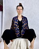 bluzki kimonowe damskie KIMONO/ kopertowa BLUZKA / NARZUTKA w żółte róże (100% wiskoza) 8
