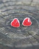 kolczyki ceramiczne Serduszka z Makowej Polany - Ceramiczne kolczyki sztyfty 3
