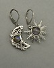 kolczyki wire wrapping Asymetryczne kolczyki księżyc i słońce labradoryt wire wrapping 1