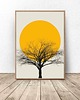plakaty Kolorowy plakat "Sunset tree" 1