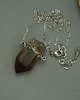 naszyjniki - inne Naszyjnik talizman duży surowy kwarc dymny wire wrapping 1