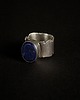 Pierścionki srebrne Surowy pierścień z lapis lazuli 1