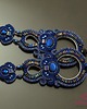 kolczyki soutache Bardzo długie granatowe kolczyki sutasz 2