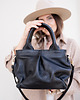 torby na ramię Skórzana torebka - czarna - Fluffy Bag 2