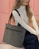 torby na ramię Torba NA LAPTOP Shopper szara z nubuku tapicerskiego 4