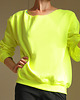 bluza bez kaptura damska Fluo żółty Z 1
