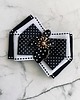 broszki Brosza Black & White z efektowym kwiatem w kropeczki New 9