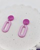 kolczyki z masy plastycznej Kolczyki LOOP sweet pink 2